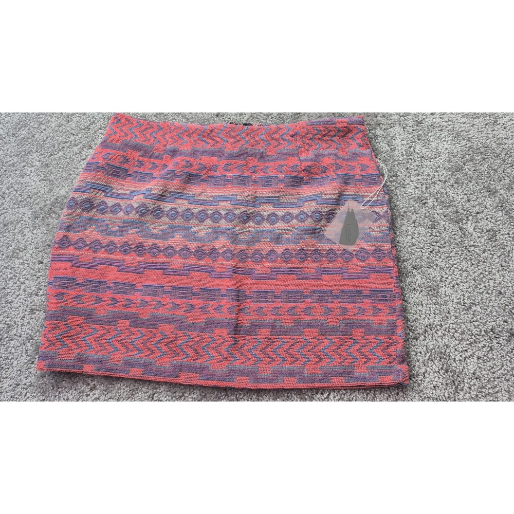 NWT FOREVER 21 Aztec Pattern Lined Mini Skirt Womens Junior Large